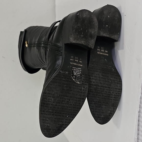 Luz Da Lua Black boots Knee High Size 5 - Picture 10 of 12